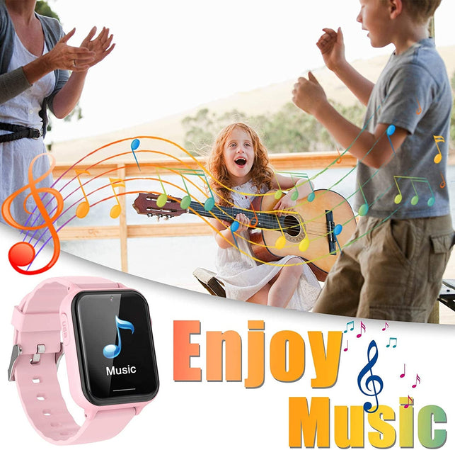 PTHTECHUS Smart Watch for Kids - Boys Girls Smartwatch with 2 Way Phone Need 2G SIM to Call SOS Games Music MP3 Player HD Selfie Camera Calculator Alarm Timer 12/24 Hours for 4-15 Years Old Students - The Gadget Collective
