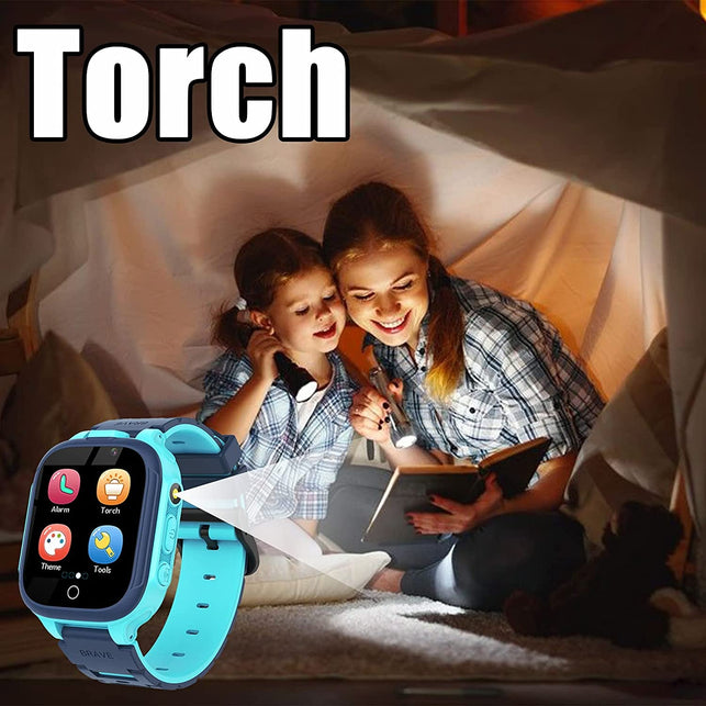 PTHTECHUS Smart Watch for Kids - Boys Girls Smartwatch with 24 Games Music MP3 Player 2 HD Selfie Cameras Calculator Alarm Flashlight Timer 12/24 Hours for 4-12 Years Old Students Toys Christmas Gifts - The Gadget Collective