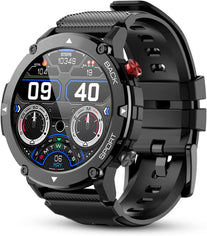 PUREROYI Smart Watch for Men Bluetooth Call (Answer/Make Call) IP68 Waterproof 1.32'' Military Tactical Fitness Watch Tracker for Android Ios Outdoor Sports Smartwatch(Black) - The Gadget Collective