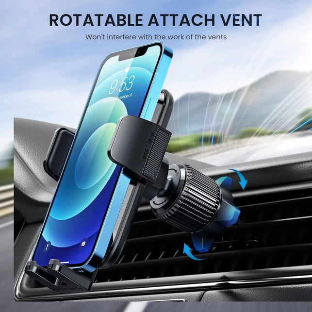Qifutan Phone Mount for Car Vent [2022 Upgraded Clip] Cell Phone Holder Car Hands Free Cradle in Vehicle Car Phone Holder Mount Fit for Smartphone, Iphone, Cell Phone Automobile Cradles Universal - The Gadget Collective