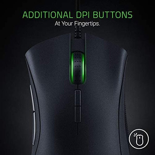 Razer Deathadder Elite Gaming Mouse: 16,000 DPI Optical Sensor - Chroma RGB Lighting - 7 Programmable Buttons - Mechanical Switches - Rubber Side Grips - Matte Black - The Gadget Collective