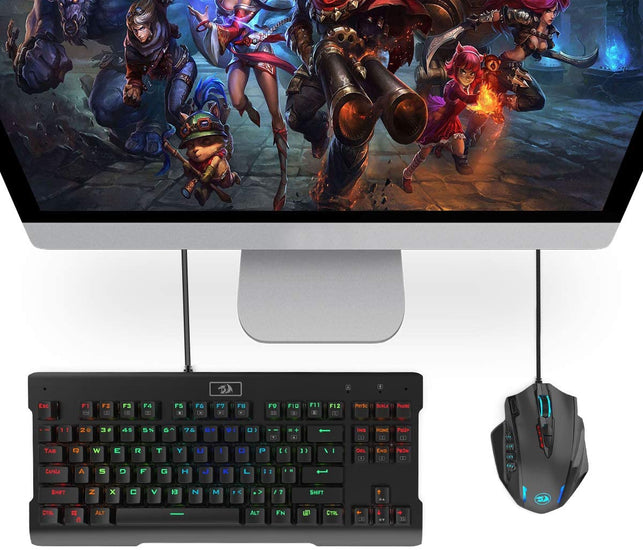 Redragon Impact RGB LED MMO Mouse with Side Buttons Laser Wired Gaming Mouse with 12,400DPI, High Precision, 18 Programmable Mouse Buttons - The Gadget Collective