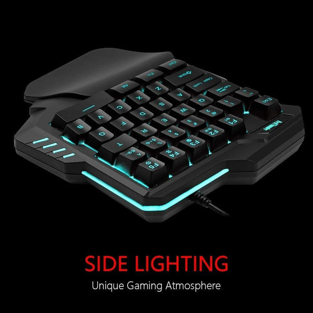 RedThunder One Handed Gaming Keyboard RGB Backlit 35 Keys Portable Mini Gaming Keypad Ergonomic Game Controller for PC Gamer - The Gadget Collective