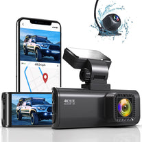 REDTIGER F7N 4K Dual Dash Cam Built-In Wifi GPS Front 4K/2.5K and Rear 1080P Dual Dash Camera for Cars,3.16 Inch Display,170 Deg Wide Angle Dashboard Camera Recorder,Support 256GB Max - The Gadget Collective