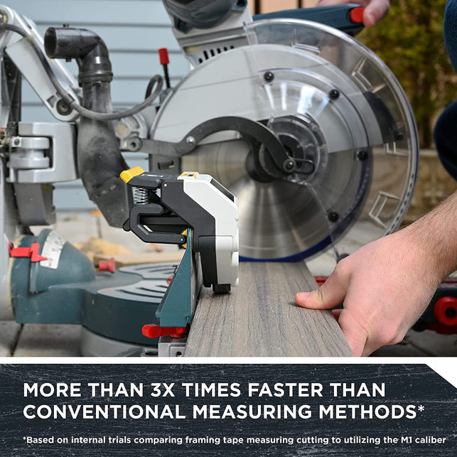 REEKON M1 Caliber Measuring Tool for Miter Saws – Eliminates Need to Measure & Mark Materials, Reduces Cut Time and Increases Safety, Measures Flat & round Materials - The Gadget Collective