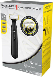 Remington Omniblade Hybrid Stubble Trimmer and Shaver - Battery Operated Cordless Shaver with 3 Stubble Combs; 1Mm; 3Mm and 5Mm HG1000, Black - The Gadget Collective
