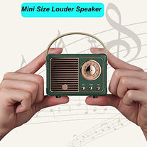 Retro Bluetooth Speaker, Vintage Decor,Dosmix Portable Wireless Bluetooth Speaker, Cute Old Fashion Style for Kitchen Desk Bedroom Office Party Outdoor Kawaii Accessories for iPhone Android (Green) - The Gadget Collective