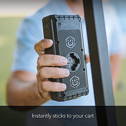 ROKFORM G-ROK – Portable Golf Speaker, Magnetic Wireless Speaker, IPX7 Waterproof, Shockproof & Dustproof, Loud & Clear Sound, 24 Hour Battery, Rugged Outdoor Golf Cart Speaker (Black) - The Gadget Collective