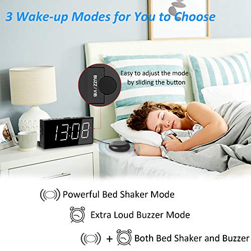 Roxicosly Super Loud Alarm Clock with Bed Shaker for Heavy Sleeper, Dual Vibrating Alarm Clock with USB Charger - The Gadget Collective