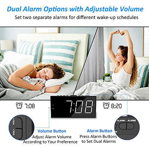 Roxicosly Super Loud Alarm Clock with Bed Shaker for Heavy Sleeper, Dual Vibrating Alarm Clock with USB Charger - The Gadget Collective