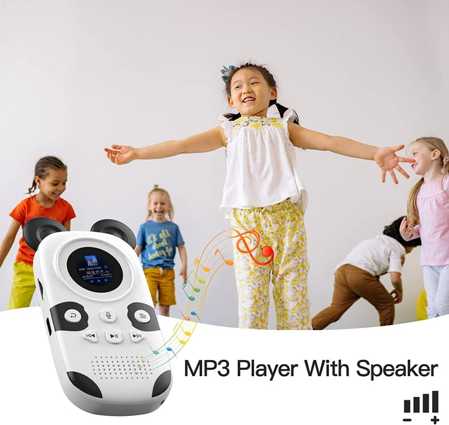 RUIZU 16GB MP3 Player for Kids, Cute Panda Portable Music Player MP3, Child MP3 Player with Bluetooth 5.0, Speaker, FM Radio, Voice Recorder, Pedometer, Support up to 128GB - The Gadget Collective