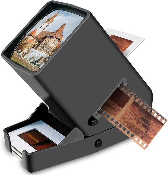 Rybozen 35Mm Slide Viewer, 3X Magnification and Desk Top LED Lighted Illuminated Viewing and Battery Operation-For 35Mm Slides & Positive Film Negatives(4Aa Batteries Included) - The Gadget Collective