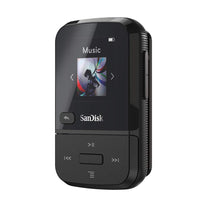 SanDisk 16GB Clip Sport Go MP3 Player, Black - LED Screen and FM Radio - SDMX30-016G-G46K - The Gadget Collective