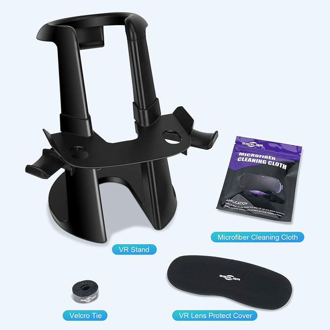 SARLAR VR Stand, Display Holder for Oculus Quest 2/ Quest/ Rift S/ Valve Index Headset and Touch Controllers Accessories - The Gadget Collective