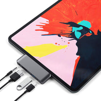 Satechi Aluminum Type-C Mobile Pro Hub Adapter with USB-C PD Charging, 4K HDMI, USB 3.0 & 3.5mm Headphone Jack - Compatible with 2018 iPad Pro (Space - The Gadget Collective