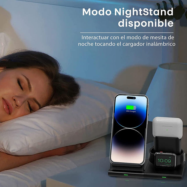 Seneo Wireless Charger 3 in 1 Charging Station Dock for Airpods Pro/3/2, Appie Watch 8/7/6/5/4/3, Fast Wireless Charging Stand for Iphone 14 Pro Max/14/13/12/11/Xr/Xs/X/8/8 Plus(No QC 3.0 Adapter) - The Gadget Collective