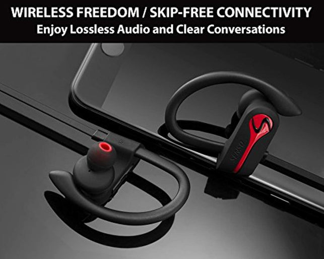 SENSO Bluetooth Wireless Headphones, Best Sports Earphones w/Mic IPX7 Waterproof HD Stereo Sweatproof Earbuds for Gym Running - The Gadget Collective