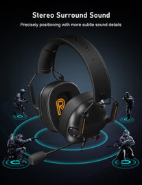 SENZER SG500 Surround Sound Pro Gaming Headset with Noise Cancelling Microphone - Detachable Memory Foam Ear Pads - Portable Foldable Headphones for PC, PS4, PS5, Xbox One, Switch - The Gadget Collective