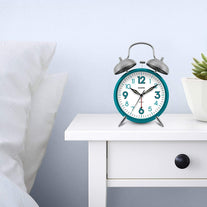 Sharp SPC851 Twin Bell Alarm Clock, Teal - The Gadget Collective