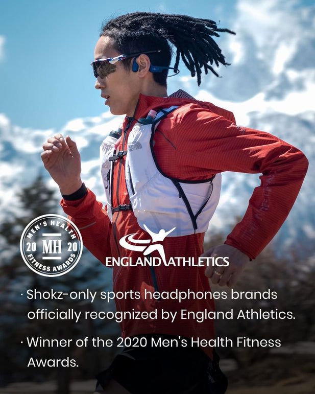 Shokz Openrun Bone Conduction Sports Headphones, Bluetooth Wireless Earphones with Mic, 8H Playtime, Open-Ear Waterproof Headset for Running, Workout, Driving (Blue Eclipse) - The Gadget Collective