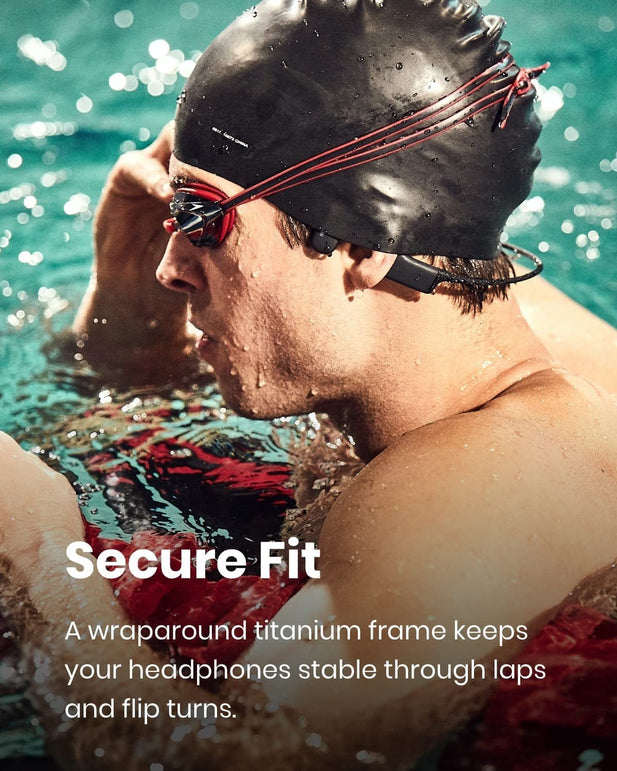 Shokz Openswim Swimming MP3 Headphones, Open-Ear Bone Conduction Headset, IP68 Waterproof, 4 GB Memory, MP3 Player for Swimming, Surfing, Running (No Bluetooth) - The Gadget Collective