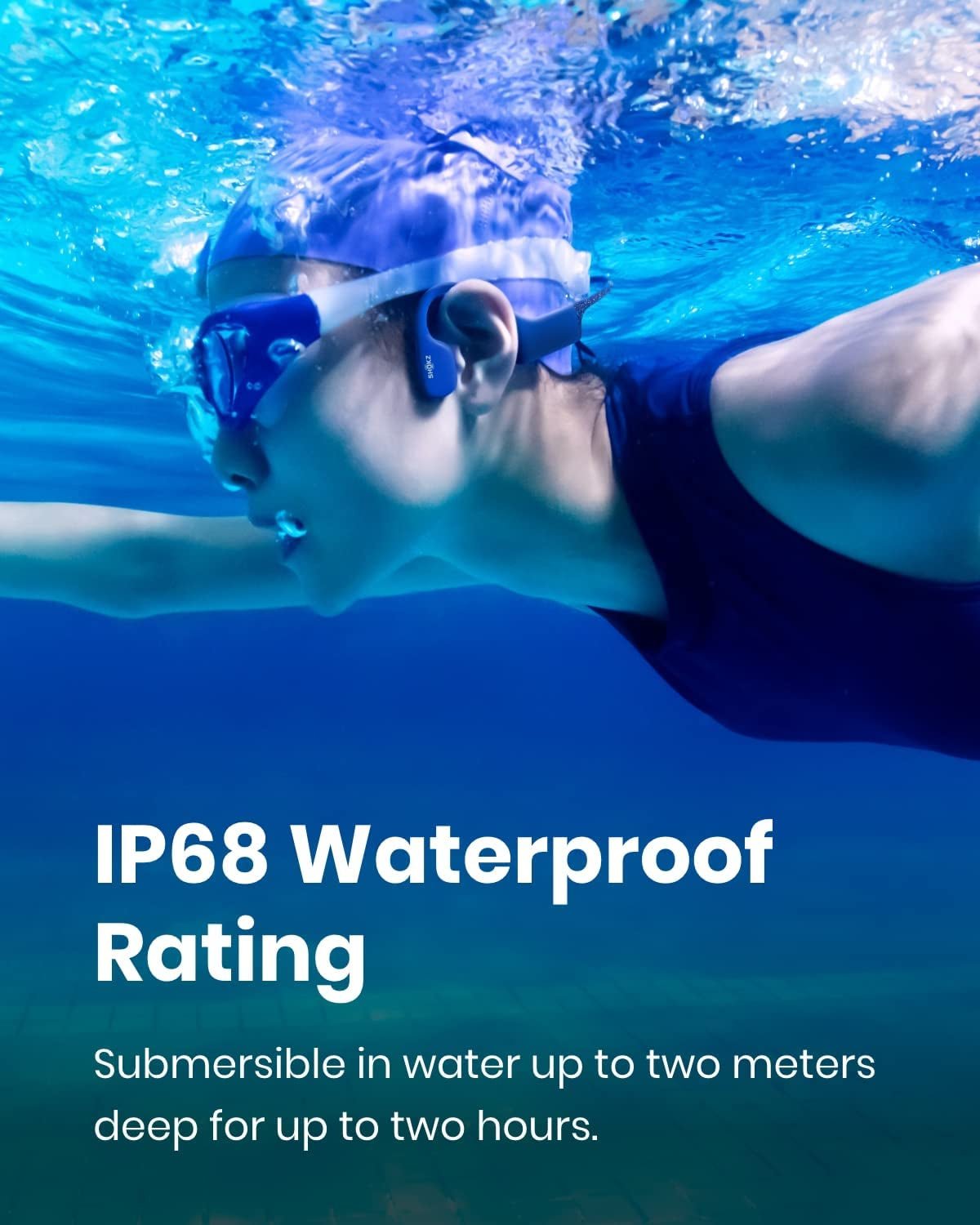 IP68 Waterproof Swimming Headphones 3.5mm Plug Earphone For Running Surfing
