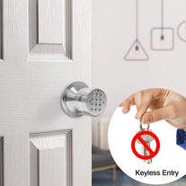 Signstek Electronic Keypad Door Knob Lock with Encryption Function, Satin Nickel - The Gadget Collective