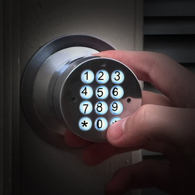 Signstek Electronic Keypad Door Knob Lock with Encryption Function, Satin Nickel - The Gadget Collective