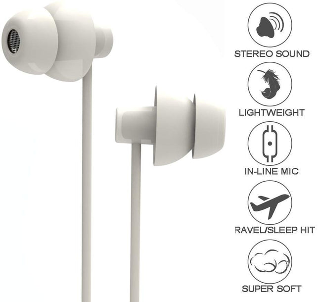 Sleep Soundproof Earbuds Headphones, Noise Isolating Soft Earbuds for Sleeping, Nighttime, Insomnia, Side Sleeper, Snoring, Travel, Meditation & Relax - The Gadget Collective