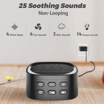 Sleepbox Sound Machines with 36 Volume Levels 5 Timers and Visible Sound Catalog Portable Soothing Sounds and Memory Function Sleep White Noise Machine for Home Office and Travel - The Gadget Collective