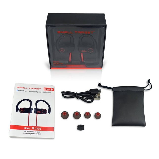 Small Target Bluetooth Headphones, Best Wireless Sport Earphones w/Mic IPX7 Waterproof Stable Fit in Ear Earbuds Noise Isolating Stereo Headset 9-Hour - The Gadget Collective