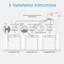 Smart Garage Door Opener Remote with External Antenna, Up to 3 Single Doors, Compatible with Apple HomeKit, Amazon Alexa, Google Assistant, SmartThings, APP Control, No Hub Needed - The Gadget Collective