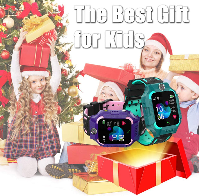 Smart Watch Phone Kids - Children Smartwatch Boys Girls with SOS Need 2G SIM to Call, 14 Puzzle Games Music MP3 MP4 HD Selfie Camera Calculator Alarms Timer Pedometer for Boys Girls Students,Black - The Gadget Collective