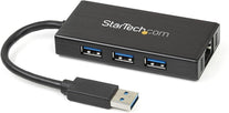 Startech.Com USB 3.0 Hub with Gigabit Ethernet Adapter - 5Gbps - 3 Port - NIC - USB Network / LAN Adapter - Windows & Mac Compatible (ST3300G3UA) - The Gadget Collective