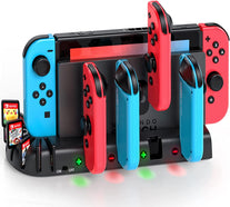 Switch Controller Charging Dock Station Compatible with Nintendo Switch & OLED Model Joycons, KDD Switch Controller Charger Dock Station with Upgraded 8 Game Storage for Nintendo Switch Joycon & Games - The Gadget Collective