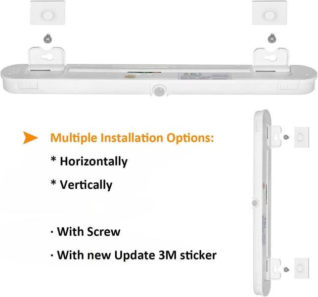 T01L LED Closet Light - BLS Super Bright 20 LED under Cabinet Lighting Battery Powered / DC Input Wireless Motion Sensing Light, Auto on off Switch, Motion Sensor & Light Sensor, Light Beam Adjustable - The Gadget Collective