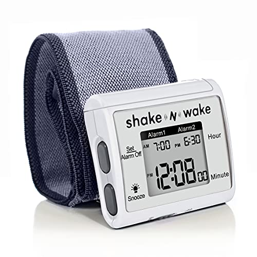 TechTools Vibrating Alarm Clock - Shake N Wake - Silent Alarm Wristband Watch - Upgraded Version with Dual Alarms - The Gadget Collective