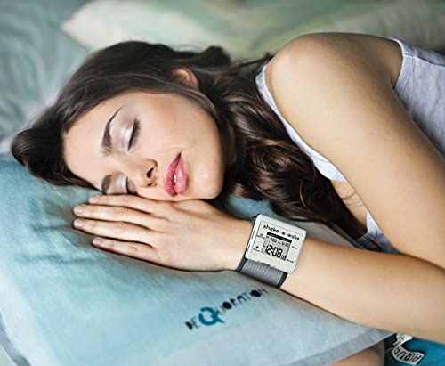 TechTools Vibrating Alarm Clock - Shake N Wake - Silent Alarm Wristband Watch - Upgraded Version with Dual Alarms - The Gadget Collective