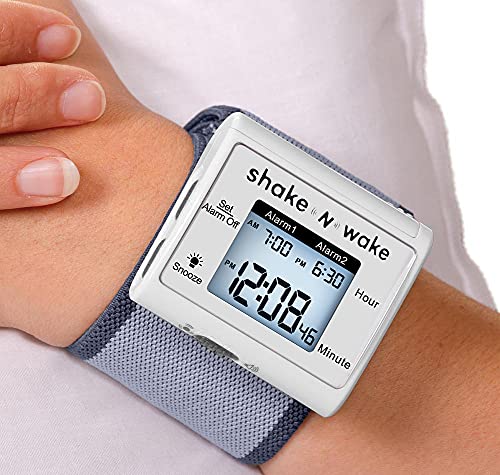 TechTools Vibrating Alarm Clock - Shake N Wake - Silent Alarm Wristband Watch - Upgraded Version with Dual Alarms - The Gadget Collective