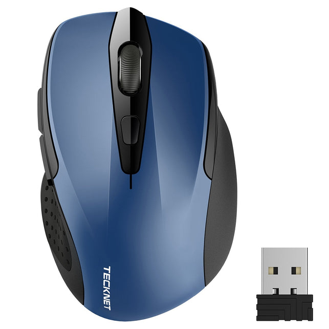 TeckNet Pro 2.4G Ergonomic Wireless Mobile Optical Mouse with USB Nano Receiver for Laptop,PC,Computer,Chromebook,Notebook,6 Buttons - The Gadget Collective