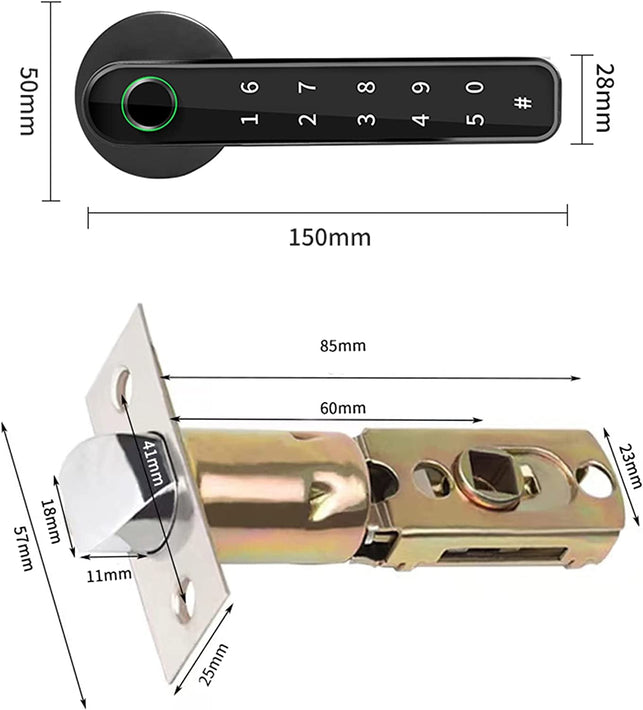 TEKXDD Smart Lock Fingerprint Door Lock, Keypad Deadbolt Lock Keyless Entry - The Gadget Collective