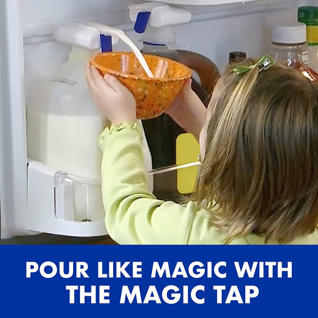 The Magic Tap Automatic Drink Dispenser: Hands-Free Milk, Beverage Dispenser, Drink Dispenser for Fridge Juice, Gifts for Women & Men: 1 Pack White - The Gadget Collective