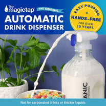 The Magic Tap Automatic Drink Dispenser: Hands-Free Milk, Beverage Dispenser, Drink Dispenser for Fridge Juice, Gifts for Women & Men: 1 Pack White - The Gadget Collective