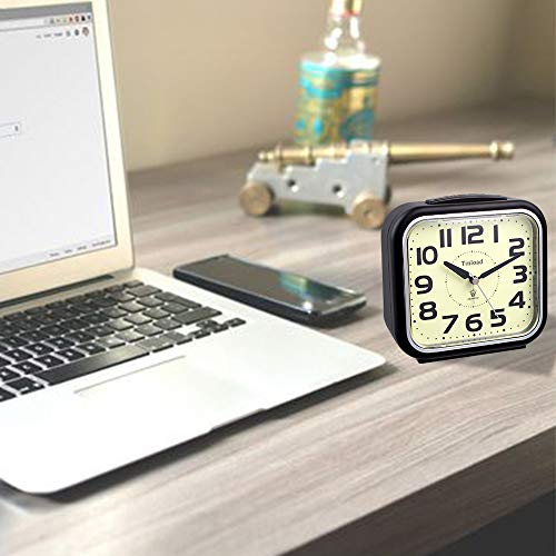 Tinload 5.5" Night Light Analog Alarm Clock Silent Non Ticking, Gentle Wake, Beep Sounds, Increasing Volume, Battery Operated Snooze and Manual Light, Easy Set (Best for Elder) - The Gadget Collective