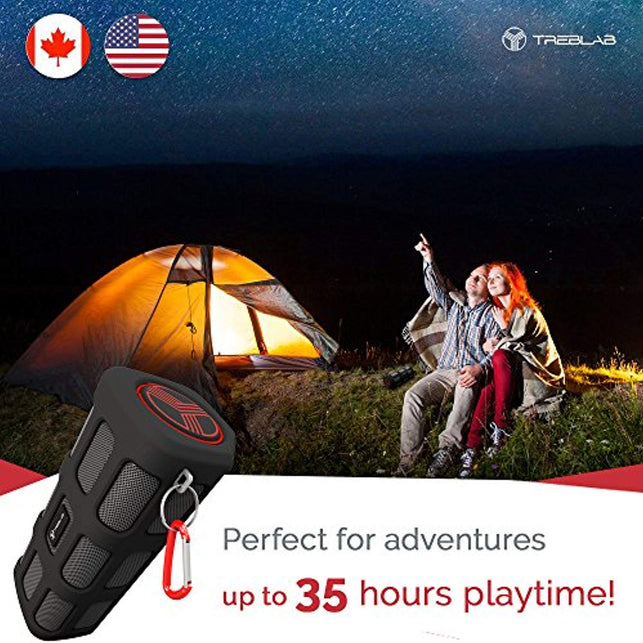 TREBLAB FX100 - Extreme Bluetooth Speaker - Loud, Rugged for Outdoors, Shockproof, Waterproof IPX4, Built-In 7000mAh Power Bank - The Gadget Collective