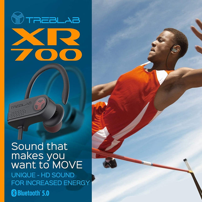 Treblab XR700 - Wireless Running Earbuds - Top Sports Headphones, Custom Adjustable Earhooks, Bluetooth 5.0 IPX7 Waterproof,Rugged Workout Earphones, - The Gadget Collective