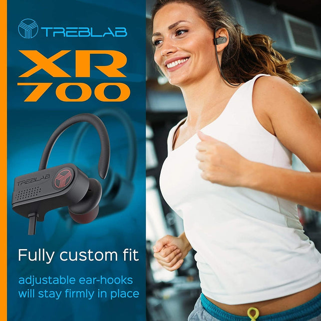 Treblab XR700 - Wireless Running Earbuds - Top Sports Headphones, Custom Adjustable Earhooks, Bluetooth 5.0 IPX7 Waterproof,Rugged Workout Earphones, - The Gadget Collective