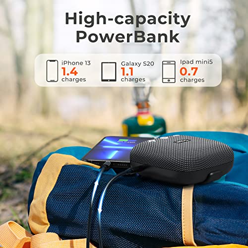 Tribit StormBox Micro 2 Portable Speaker: 90dB Loud Sound Deep Bass IP67 Waterproof Small Speaker Built-in Strap, 12H Playtime Long Battery Powerbank for Outdoor Camping Biking, 120ft Bluetooth Range - The Gadget Collective