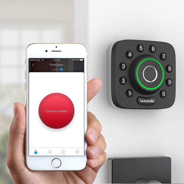 ULTRALOQ U-Bolt Pro Bluetooth Fingerprint and Keypad Electronic Smart Deadbolt Door Lock - The Gadget Collective