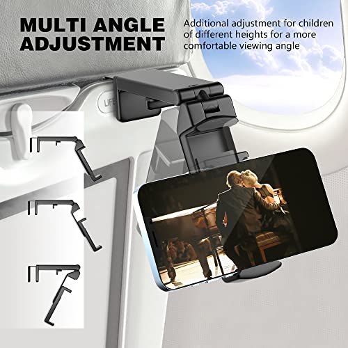 Universal in Flight Airplane Phone Holder Mount. Handsfree Phone Holder for Desk Tray with Multi-Directional Dual 360 Degree Rotation. Pocket Size Must Have Travel Essential Accessory for Flying - The Gadget Collective
